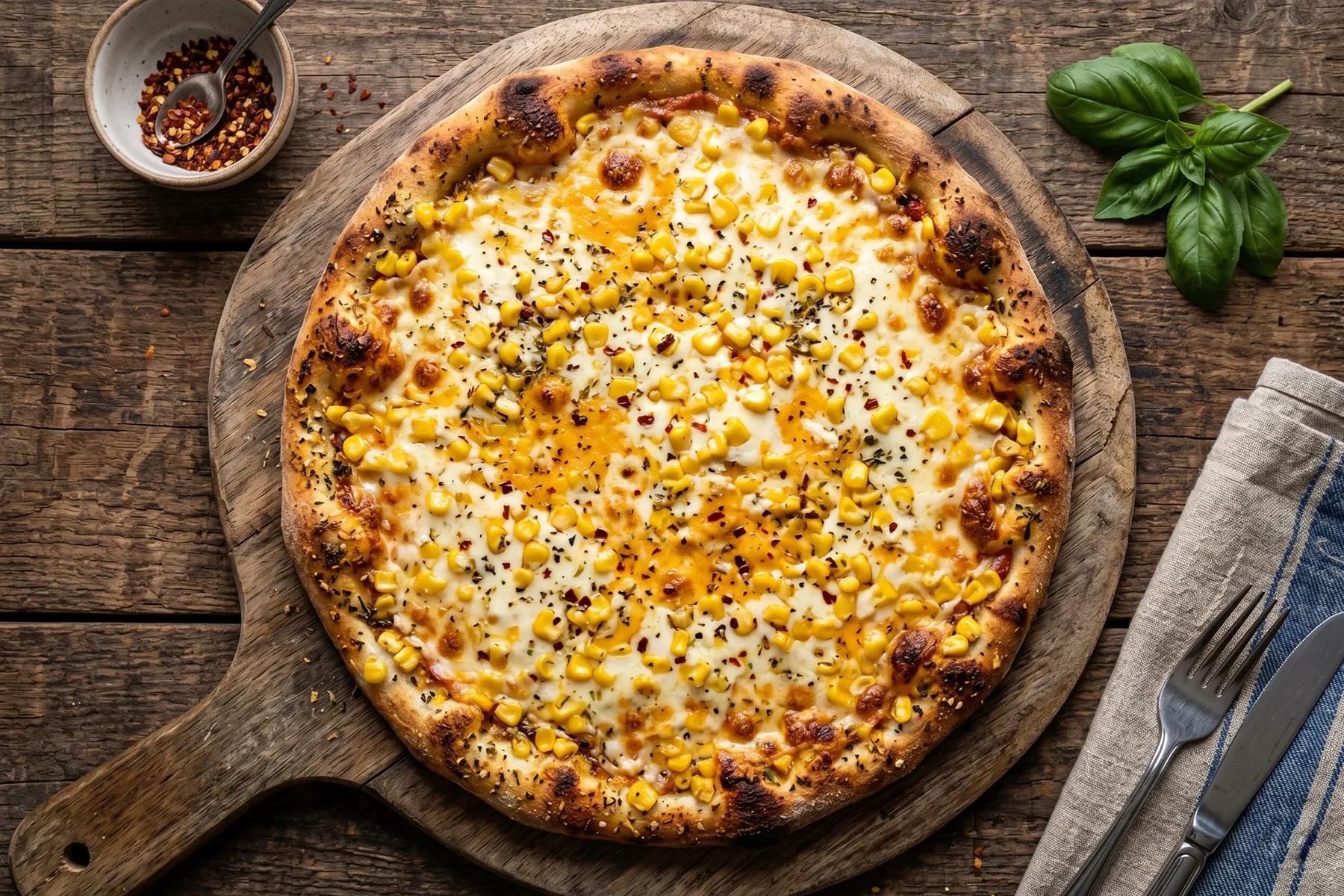 Cheese & Corn Pizza